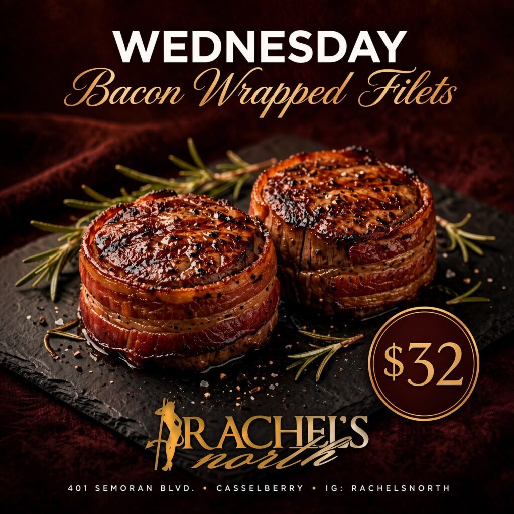 Wednesday Twin Bacon-Wrapped Filets